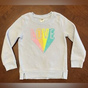 Toddler Girls OshKosh B’gosh Pullover Sweatshirt Flip Sequin Size 4/5